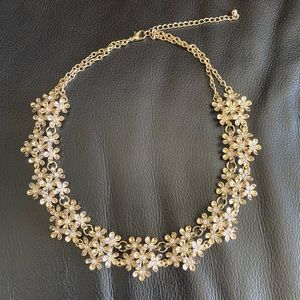 Gold Coloured Flower Necklace